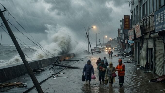 Typhoon Bavi Slams Eastern China After 2.2 Million Evacuated in Zhejiang